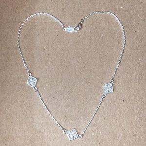 Napier Silver Tone Choker Necklace 16” Signed Costume Jewelry